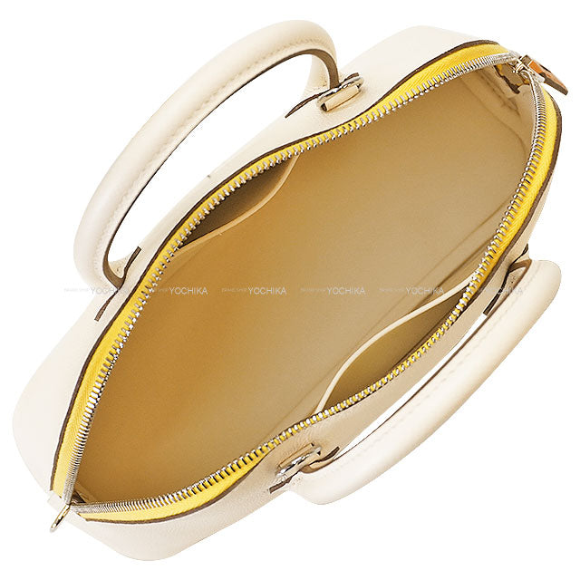 HERMES Shoulder bag Bolide1923 25 Tricolor Nata/Jaune Citron/Terre Battue Veau Epsom Silver HW Stamp U[EXCELLENT][Authentic]