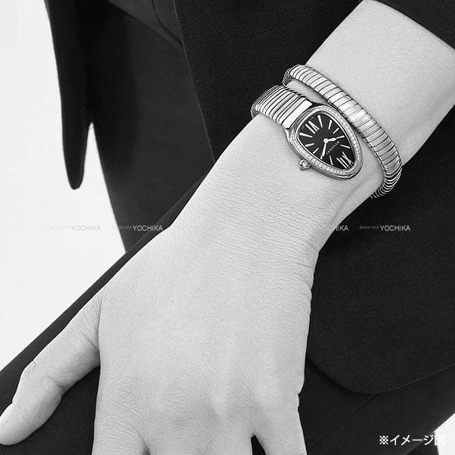 [Pre-loved] BVLGARI Watches Serpenti Tubogas Watch Blue 18KPG/Stainless/Diamond[LIKE NEW][Authentic]