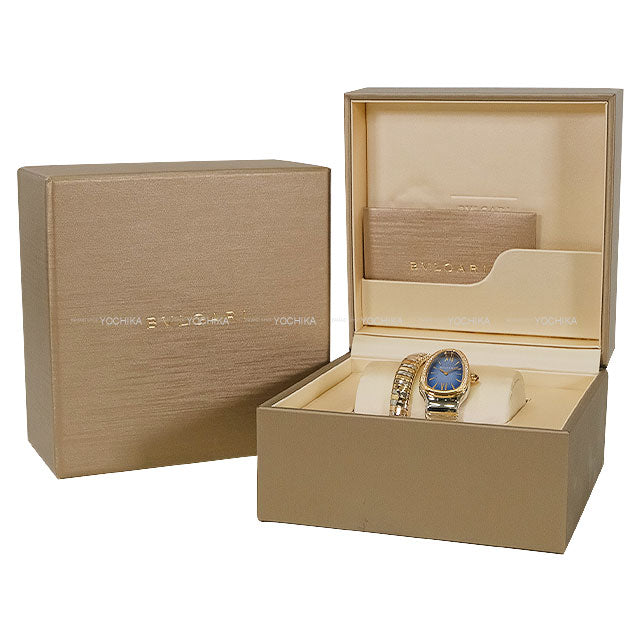 [Pre-loved] BVLGARI Watches Serpenti Tubogas Watch Blue 18KPG/Stainless/Diamond[LIKE NEW][Authentic]