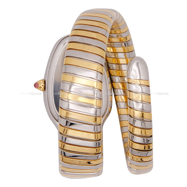 [Pre-loved] BVLGARI Watches Serpenti Tubogas Watch Blue 18KPG/Stainless/Diamond[LIKE NEW][Authentic]