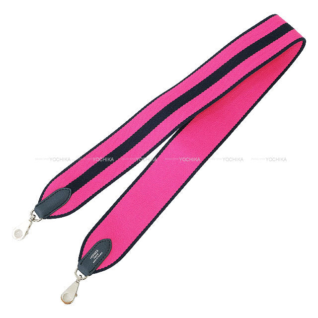 HERMES Shoulder bag Bolide1923 25 SANGLE WOOLY Blue Indigo/Rose Shocking Veau Epsom Silver HW Stamp B[EXCELLENT][Authentic]