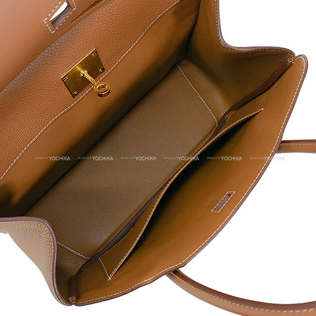 [Pre-loved] HERMES Handbag Birkin30 En Desordre Gold Veau Togo/Veau Swift/Vache Hunter Gold HW Stamp B[LIKE NEW][Authentic]