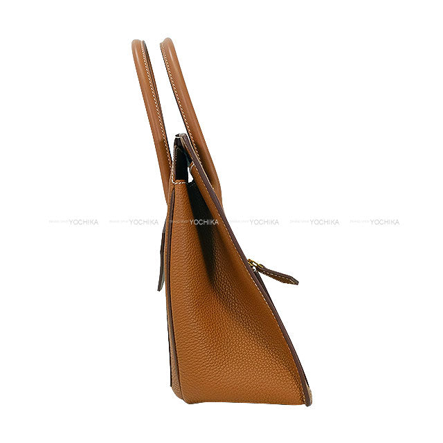 [Pre-loved] HERMES Handbag Birkin30 En Desordre Gold Veau Togo/Veau Swift/Vache Hunter Gold HW Stamp B[LIKE NEW][Authentic]