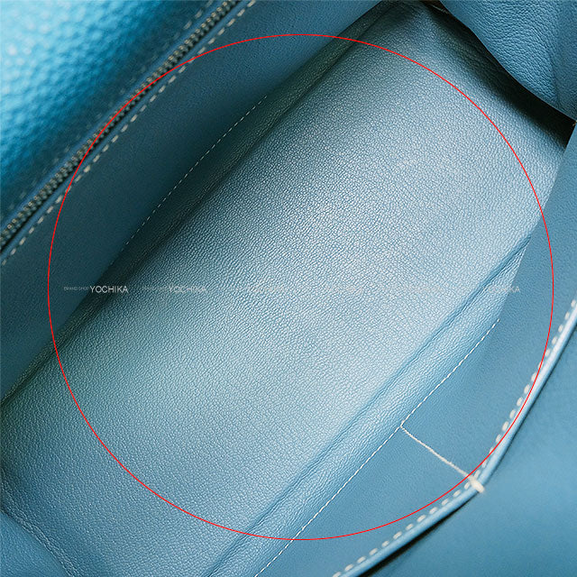 [Pre-loved] HERMES Shoulder bag Kelly28 Retourne Bleu Jean Veau Togo Silver HW Stamp □L[LIKE NEW][Authentic]