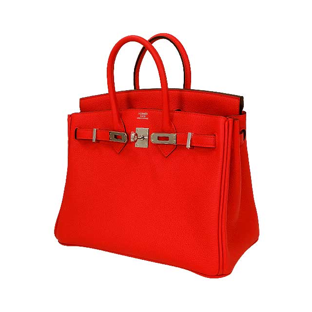 HERMES Handbag Birkin25 Rouge Radieux Veau Togo Silver HW Stamp K[BRAND NEW][Authentic]