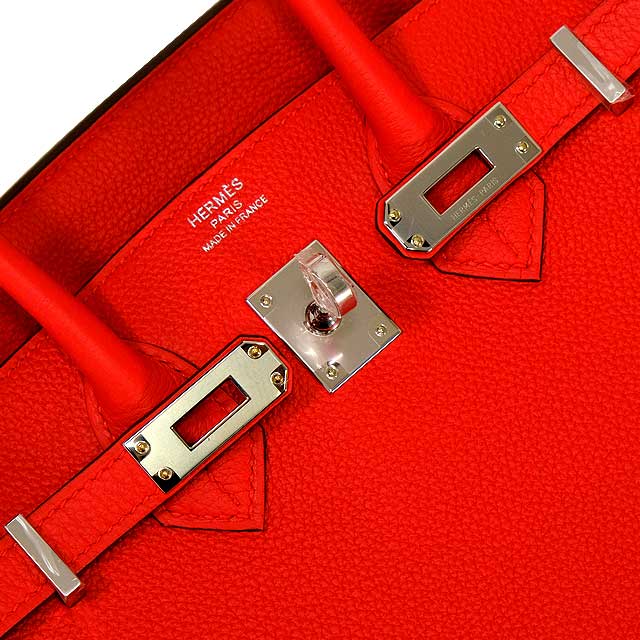 HERMES Handbag Birkin25 Rouge Radieux Veau Togo Silver HW Stamp K[BRAND NEW][Authentic]