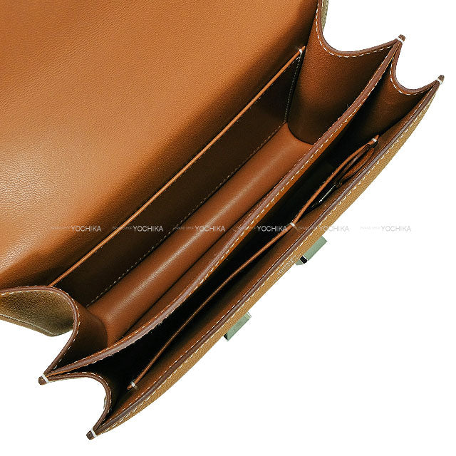 [Pre-loved] HERMES Shoulder bag Constance 3 18 Miroir Miroir Gold Veau Epsom Silver HW Stamp B[LIKE NEW][Authentic]