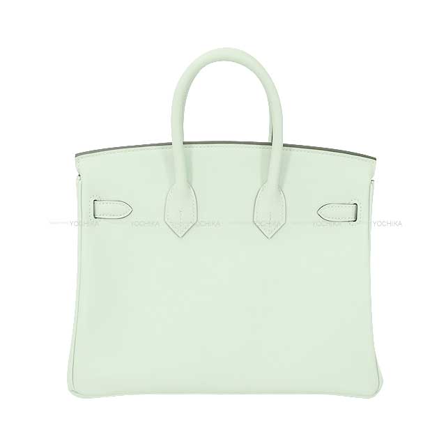 HERMES Handbag Birkin25 Vert Peppermint Veau Swift Silver HW Stamp W[ALMOST NEW][Authentic]