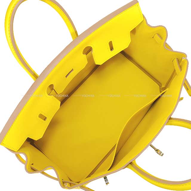 [Pre-loved] HERMES Handbag Birkin25 Lime Veau Swift Silver HW Stamp Y[USED SA][Authentic]