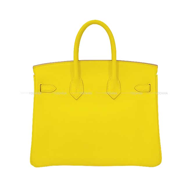 [Pre-loved] HERMES Handbag Birkin25 Lime Veau Swift Silver HW Stamp Y[USED SA][Authentic]