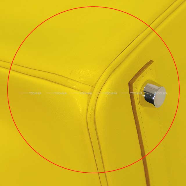 [Pre-loved] HERMES Handbag Birkin25 Lime Veau Swift Silver HW Stamp Y[USED SA][Authentic]