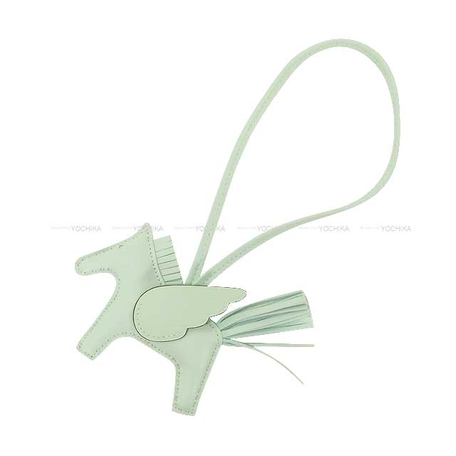 [Pre-loved] HERMES bag charm Rodeo Pegasus PM Vert Peppermint Agneau Milo Stamp W[LIKE NEW][Authentic]