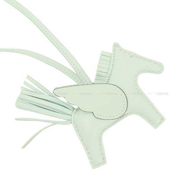 [Pre-loved] HERMES bag charm Rodeo Pegasus PM Vert Peppermint Agneau Milo Stamp W[LIKE NEW][Authentic]