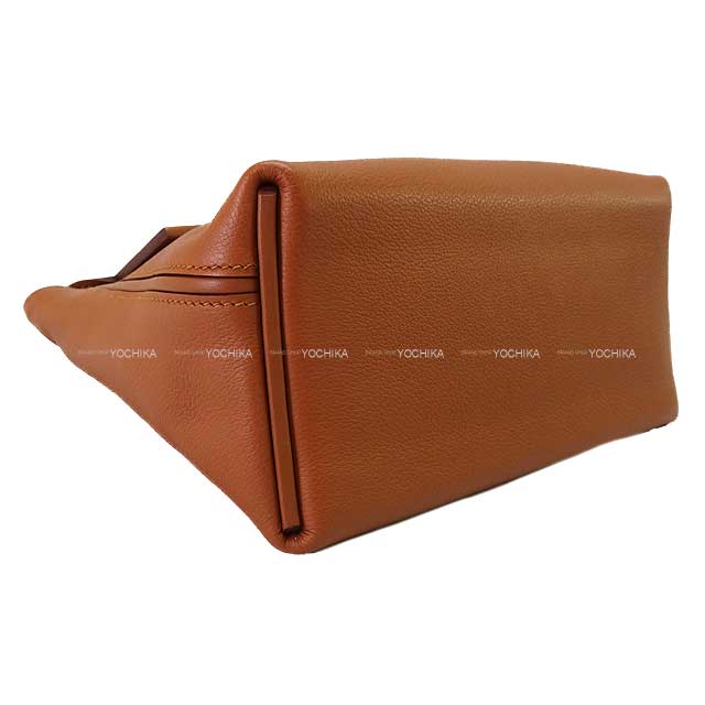 [Pre-loved] HERMES Shoulder bag Sac 24/24 21 Mini Gold Evercolor/Veau Swift Gold HW Stamp B[LIKE NEW][Authentic]