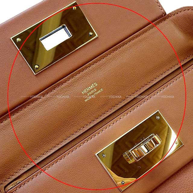 [Pre-loved] HERMES Shoulder bag Sac 24/24 21 Mini Gold Evercolor/Veau Swift Gold HW Stamp B[LIKE NEW][Authentic]