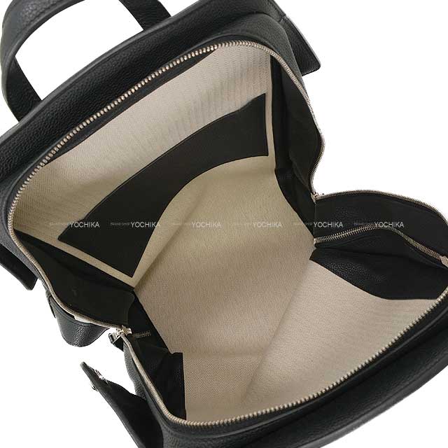 [Pre-loved] HERMES Backpack/daypack/Ruck sack Cityback 27 Noir (Black) Veau Togo Silver HW Stamp D[LIKE NEW][Authentic]