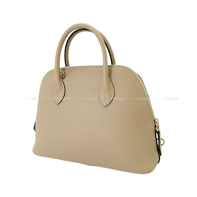 HERMES Shoulder bag Bolide1923 25 Trench Evercolor Champagne Gold HW Stamp K[EXCELLENT][Authentic]