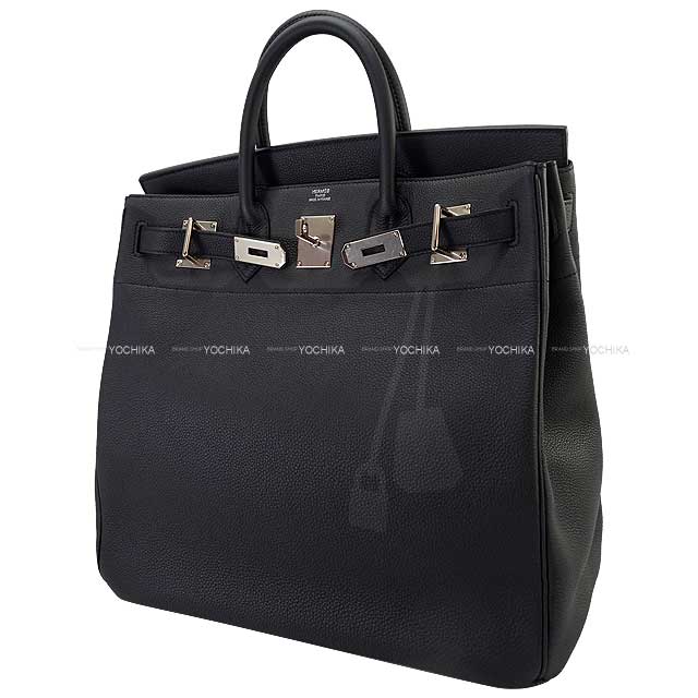 HERMES Handbag Haut a Courroies 40 Coup De Soleil Plomb/Vert Fonce Veau Togo Silver HW Stamp K[EXCELLENT][Authentic]