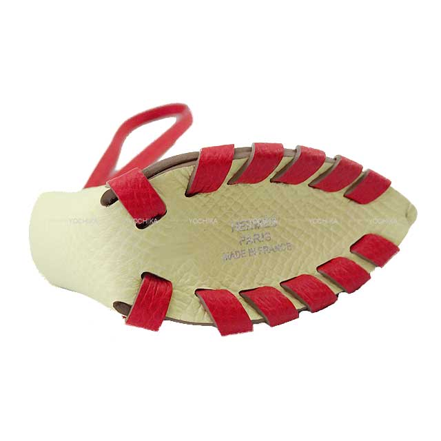 HERMES bag charm Cheval Tresse Rouge Radieux/Jaune Milton Veau Epsom Stamp K[BRAND NEW][Authentic]