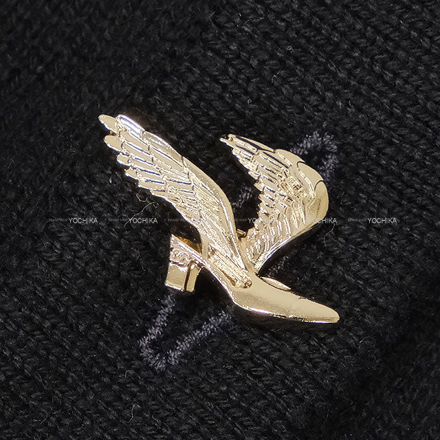 2022 CHANEL Cardigan Long Icon COCO Button Noir (Black) Cashmere #38 Gold HW P73485[EXCELLENT][Authentic]