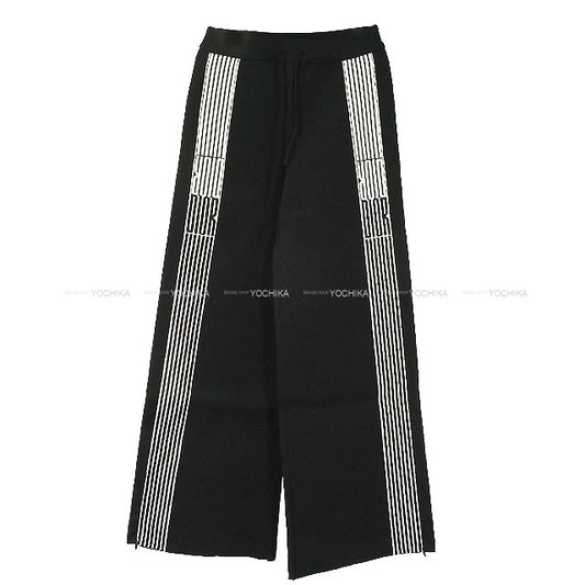 2025SS Dior Pants Flare Graphic Compact Technical Knit Noir (Black)/Blanc (White) Reyon/Nylon/Polyurethane #34 524P06S5088[BRAND NEW][Authentic]