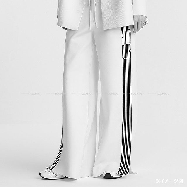 2025SS Dior Pants Flare Graphic Compact Technical Knit Noir (Black)/Blanc (White) Reyon/Nylon/Polyurethane #34 524P06S5088[BRAND NEW][Authentic]