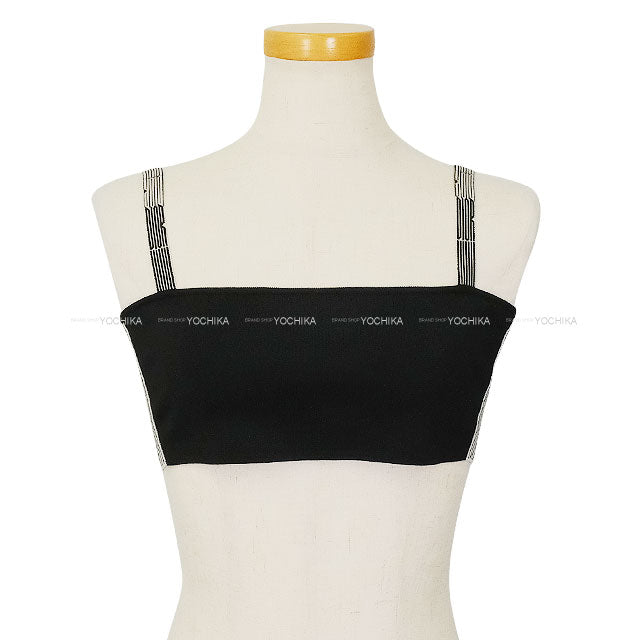 2025SS Dior Tops Bralette Graphic Technical Knit Noir (Black)/Blanc (White) Reyon/Nylon/Polyurethane #S 524E02A5088[BRAND NEW][Authentic]