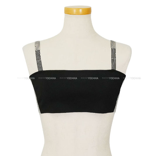 2025SS Dior Tops Bralette Graphic Technical Knit Noir (Black)/Blanc (White) Reyon/Nylon/Polyurethane #S 524E02A5088[BRAND NEW][Authentic]