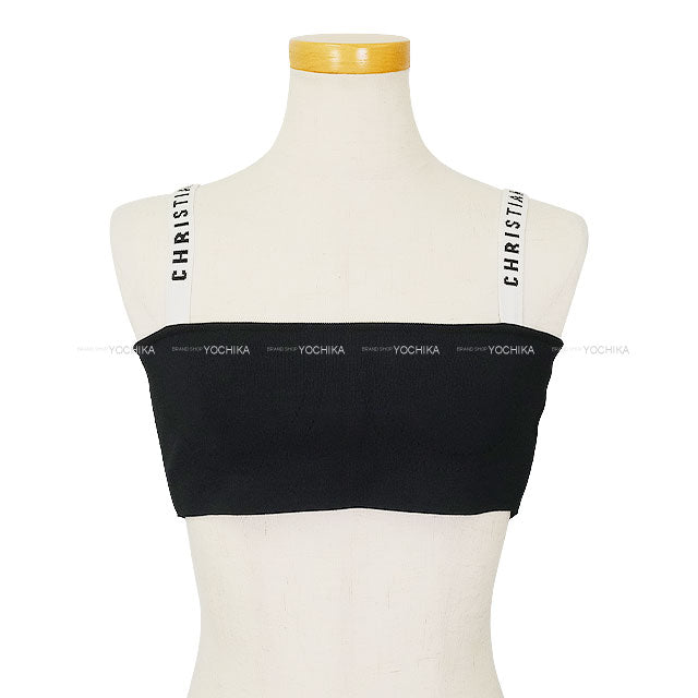 Dior Tops Bralette Noir (Black)/Blanc (White) Reyon/Nylon/Polyurethane #S 844E02AM506[BRAND NEW][Authentic]