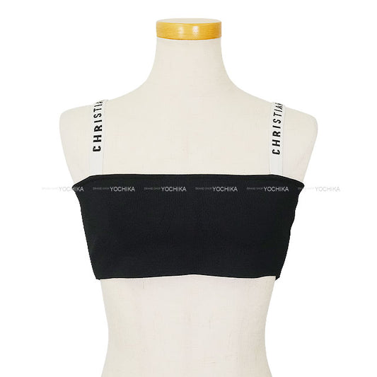 Dior Tops Bralette Noir (Black)/Blanc (White) Reyon/Nylon/Polyurethane #S 844E02AM506[BRAND NEW][Authentic]