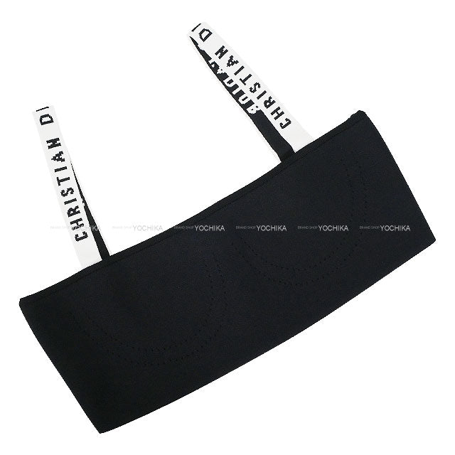 Dior Tops Bralette Noir (Black)/Blanc (White) Reyon/Nylon/Polyurethane #S 844E02AM506[BRAND NEW][Authentic]