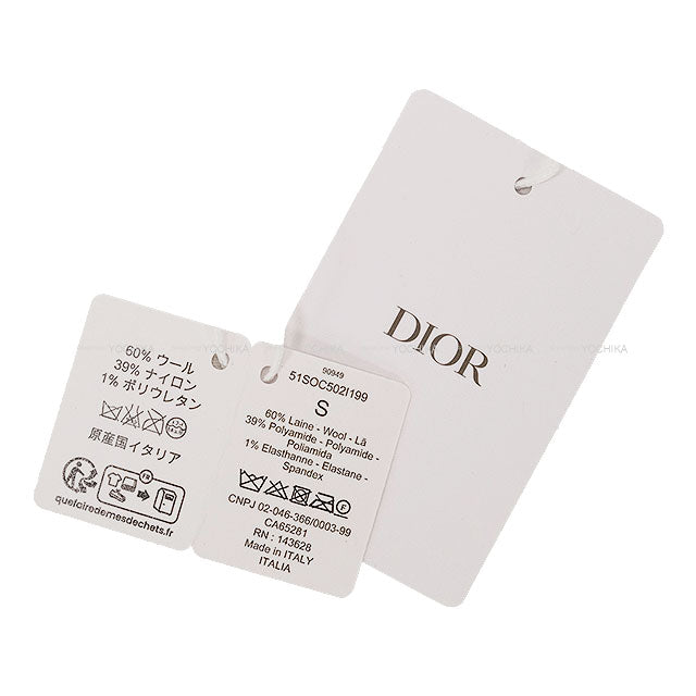 Dior Socks CHECK N Noir (Black)/Grey/Blanc (White) Wool/Nylon/Polyurethane 51SOC502I199[BRAND NEW][Authentic]
