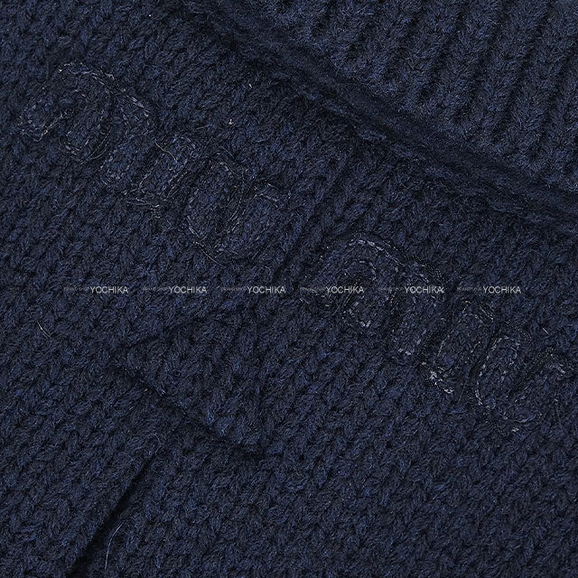 2024AW Miu Miu Tailored jacket Double-Breasted Natte Cropped Knit Navy Wool #40 MMJ115[EXCELLENT][Authentic]