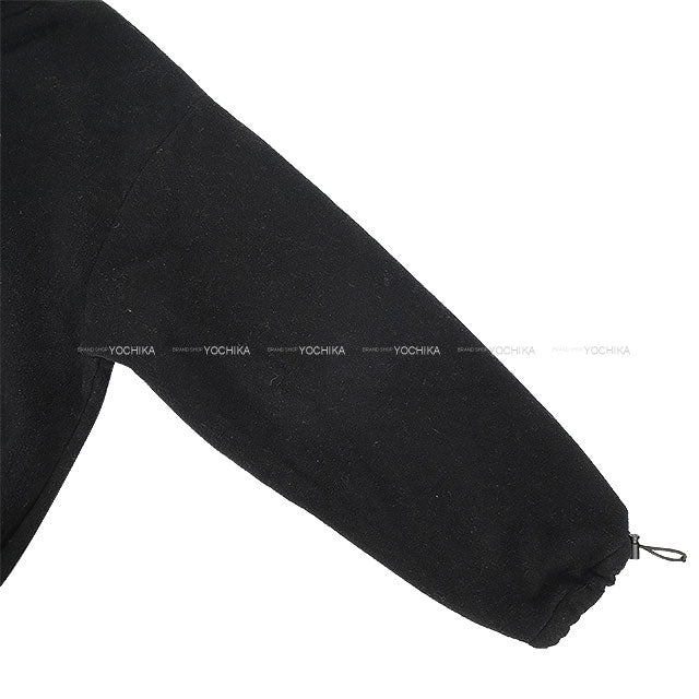 [Pre-loved] Miu Miu Sweat Shirt Logo Fleece Half-Zip Noir (Black) Polyester/Recycle Polyester #XS MJL043[LIKE NEW][Authentic]