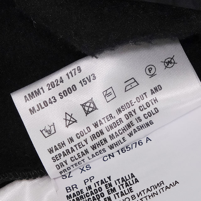 [Pre-loved] Miu Miu Sweat Shirt Logo Fleece Half-Zip Noir (Black) Polyester/Recycle Polyester #XS MJL043[LIKE NEW][Authentic]