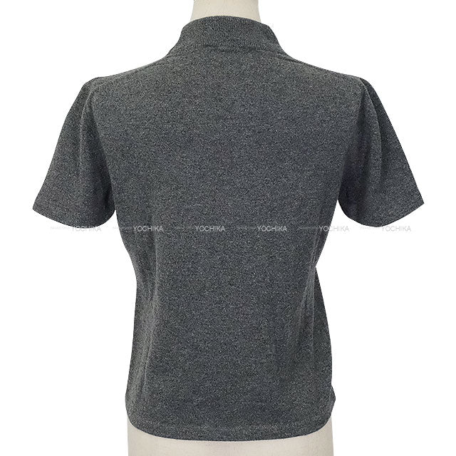 Miu Miu Sweater Cashmere Logo Grey Cashmere #40 MMR451[EXCELLENT][Authentic]