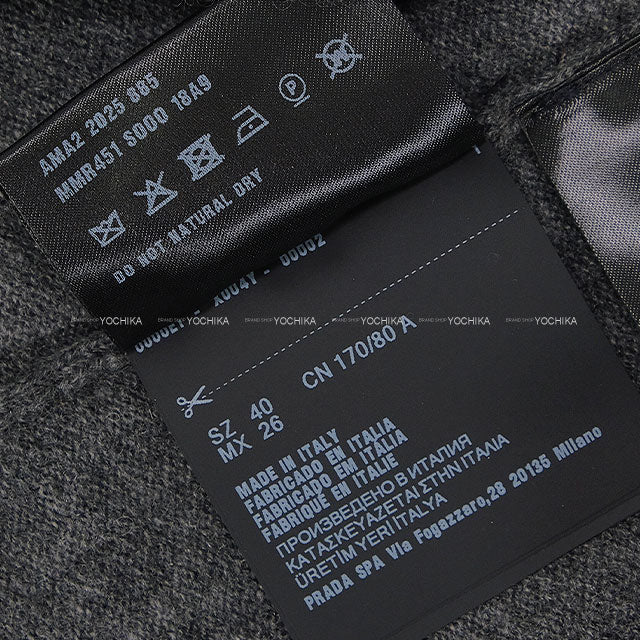 Miu Miu Sweater Cashmere Logo Grey Cashmere #40 MMR451[EXCELLENT][Authentic]