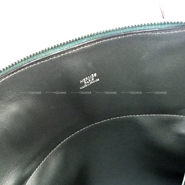 [Pre-loved] HERMES Shoulder bag Bolide31 Vert Fonce Taurillon Clemence Silver HW Stamp T[LIKE NEW][Authentic]
