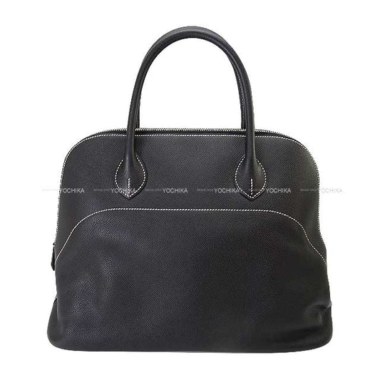 HERMES Handbag Bolide Relax 35 Noir (Black) Epsom Souple Silver HW Stamp A[EXCELLENT][Authentic]