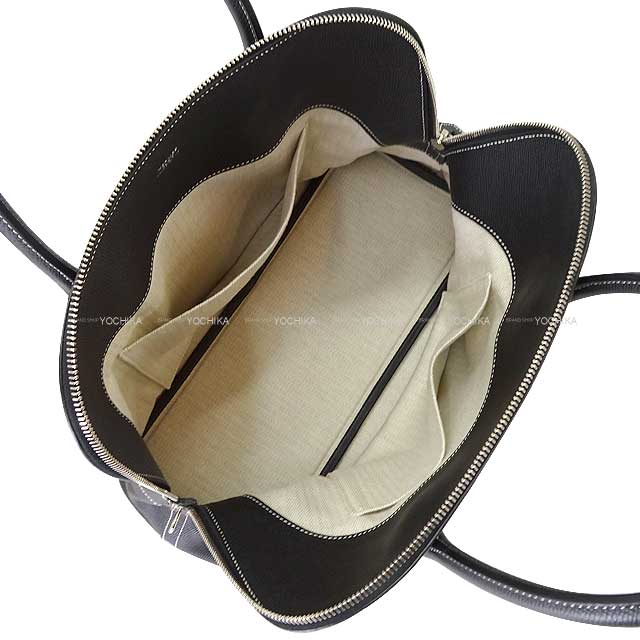 HERMES Handbag Bolide Relax 35 Noir (Black) Epsom Souple Silver HW Stamp A[EXCELLENT][Authentic]