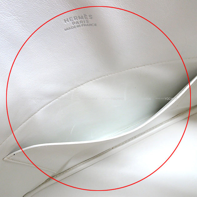 [Pre-loved] HERMES Shoulder bag Bolide35(37) Blanc (White) Toile H/Taurillon Clemence Silver HW Stamp □I[LIKE NEW][Authentic]