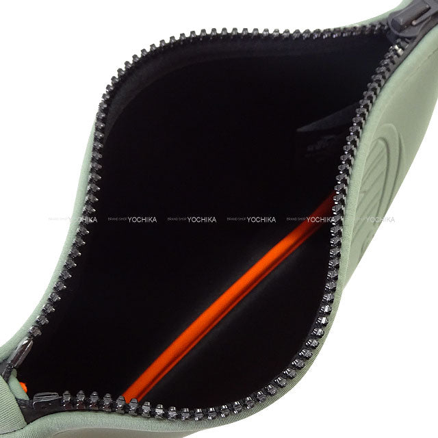 HERMES Pouch NEO BAIN Thalassa PM Kaki Nylon/Polyurethane[EXCELLENT][Authentic]