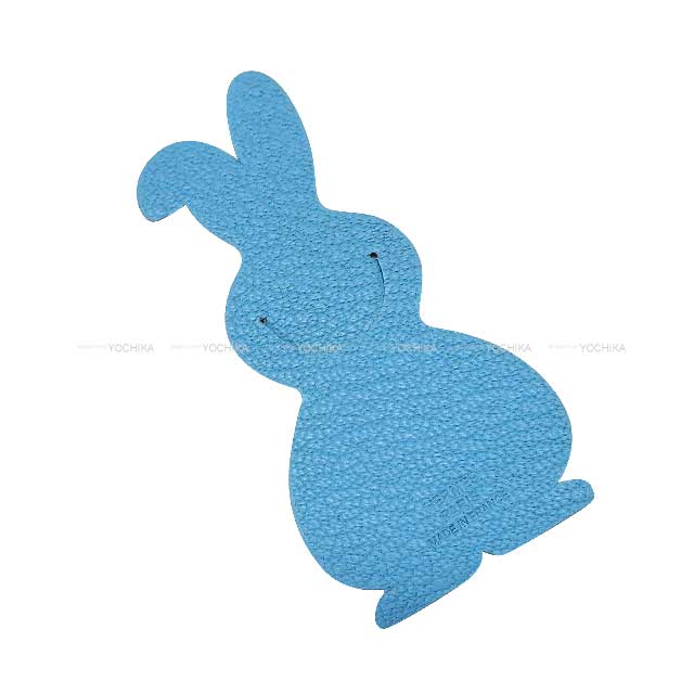 HERMES Animal Book Pika Book Rabbit Bleu Atoll Chevre Mysore[EXCELLENT][Authentic]
