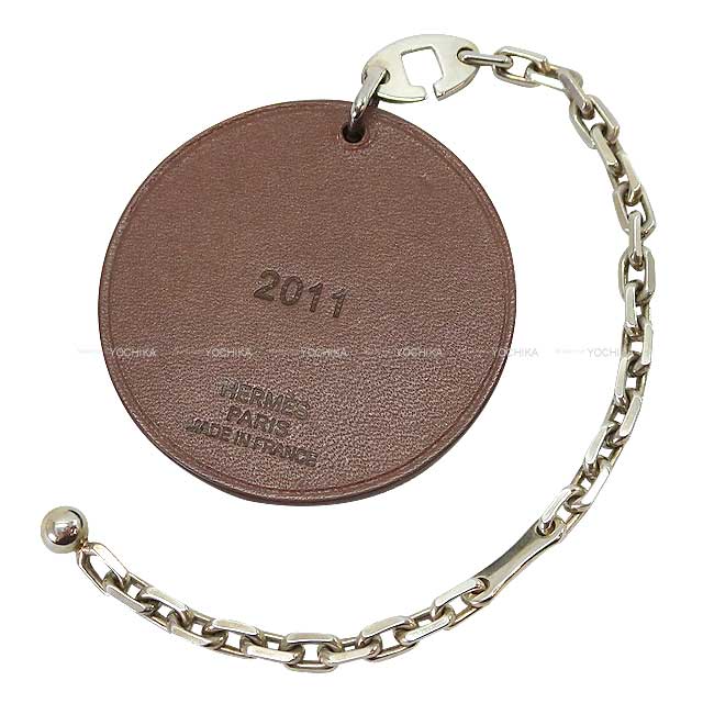 [Pre-loved] 2011 Limited Edition HERMES bagcharm Animal Motif Rabbit Fauve Veau Barenia/Silver925 (SV925 Ag925) Silver HW[LIKE NEW][Authentic]