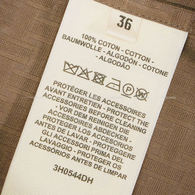 [Pre-loved] HERMES One‐piece dress Ladies Zip-Up H Mosaic Gris Etoupe Cotton100% #36 Silver HW[LIKE NEW][Authentic]