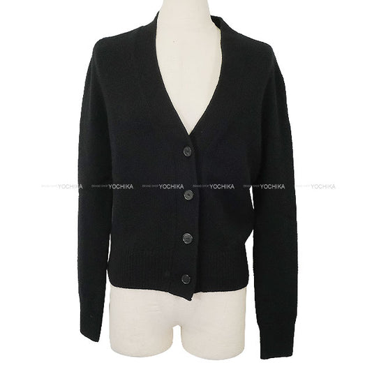 [Pre-loved] Dior Cardigan Ladies Back Logo Noir (Black) Cashmere #38 144G54AM002[LIKE NEW][Authentic]
