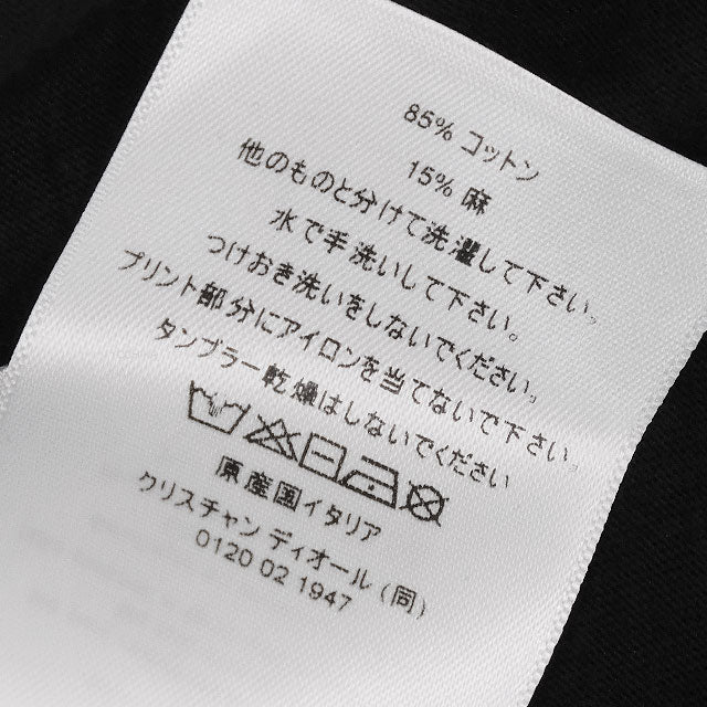 [Pre-loved] Dior Short sleeve t shirt Ladies J’A DIOR 8 Noir (Black) Cotton/Linen #S 213T03TC001[LIKE NEW][Authentic]