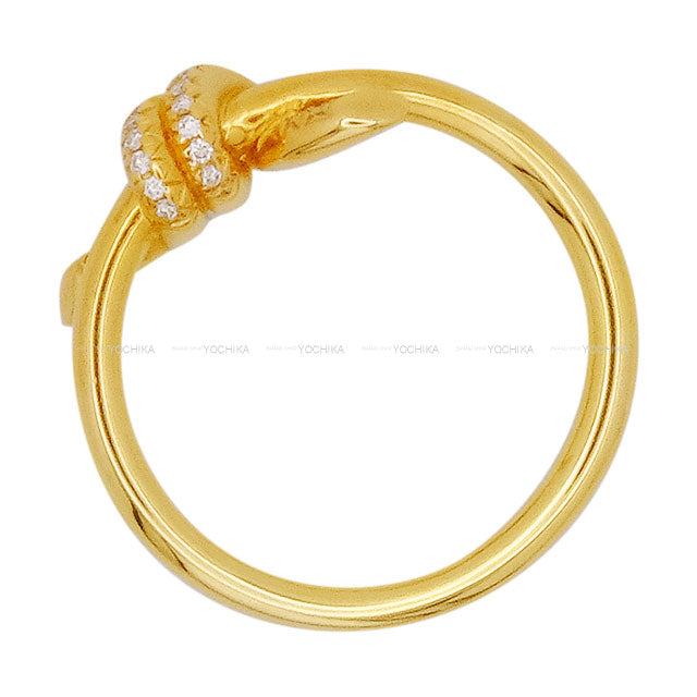 TIFFANY&Co. ring Knot Gold K18/Diamond 0.05ct #50[EXCELLENT][Authentic]