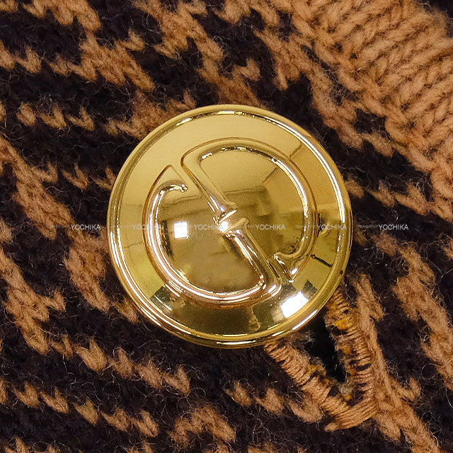 [Pre-loved] GUCCI Poncho Reversible Logo With Hood Cape coat Beige/Brown Wool/Nylon/Polyurethane Gold HW 699876[LIKE NEW][Authentic]