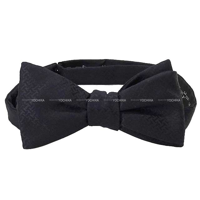 HERMES Bow Tie FACONNEE UP SIDE DOWN Noir (Black) Silk100%[BRAND NEW][Authentic]
